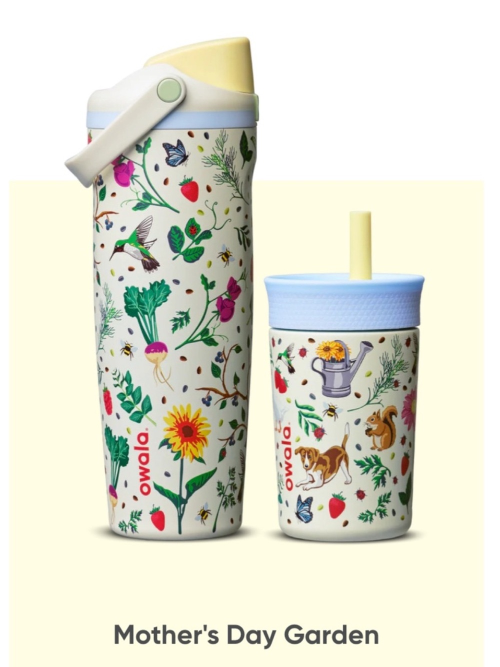 Owala Mothers Day color drop garden - free sip and little sprout